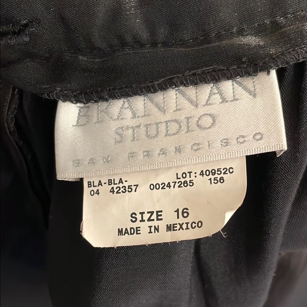 Brannan Studio San Francisco Black Pleated Maxi Skirt elastic waist size 16